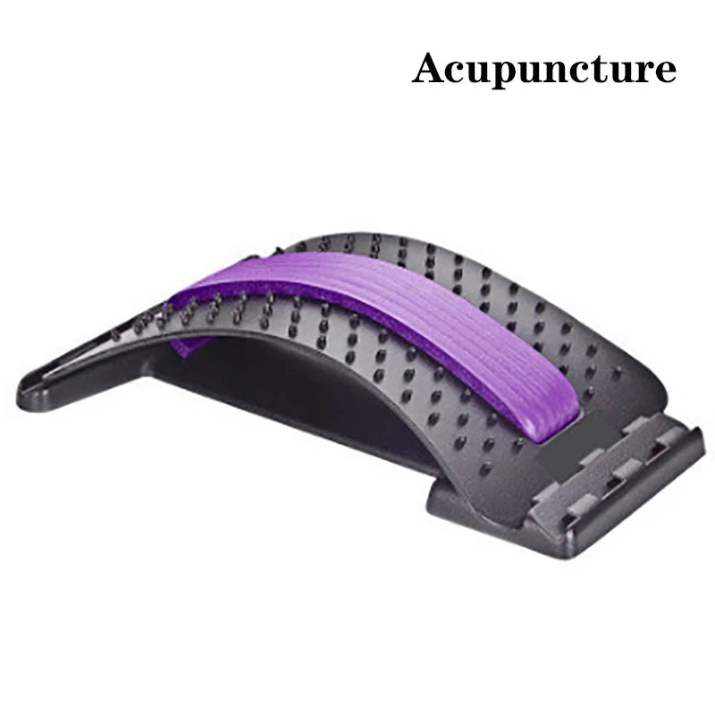 Back Massager Magnetotherapy Multi-Level Adjustable Stretcher Waist Neck Fitness Lumbar Cervical Spine Support Pain Relief