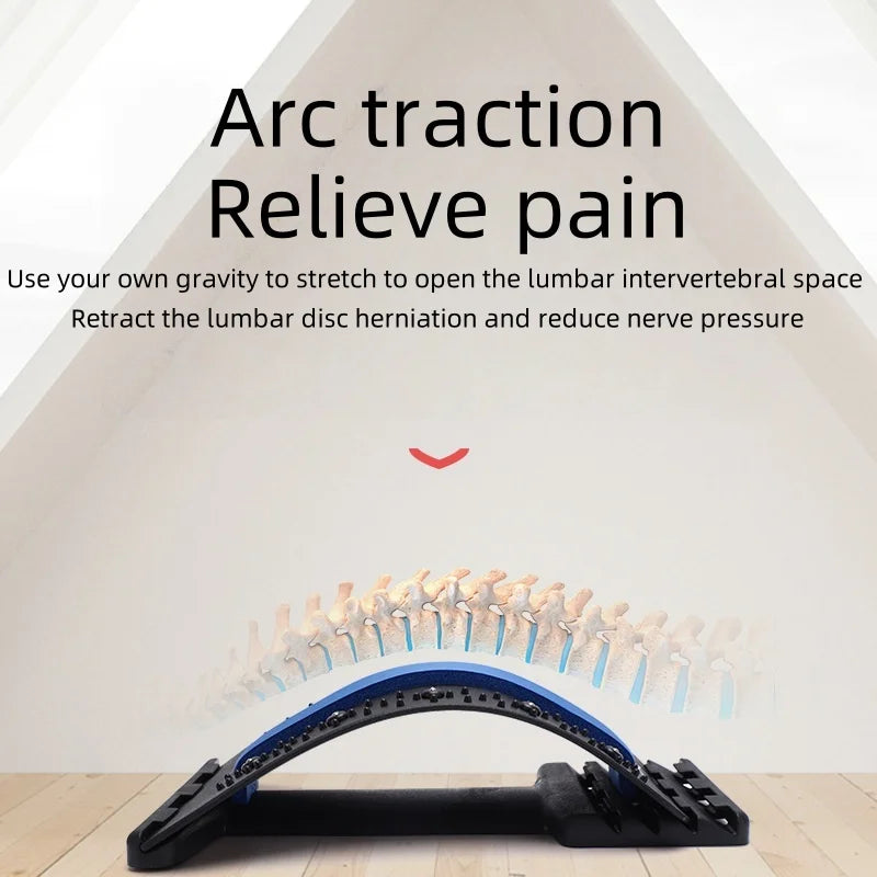 Multi-angle Massager Auxiliary Correction Relieve Lumbar Spine Pain Support Stretch Massage Lumbar Traction To Relieve Pain