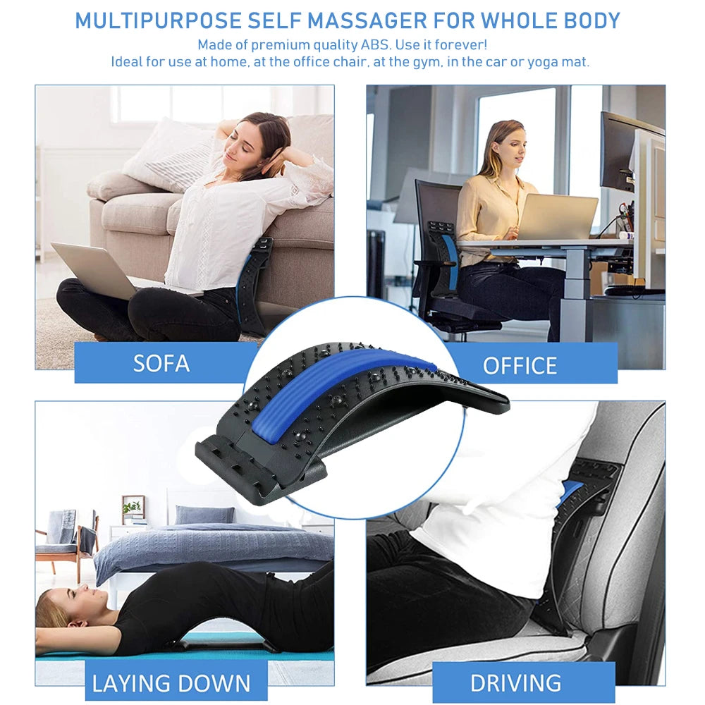 Magnetic Back Massage Muscle Relax Stretcher Posture Therapy Corrector Back Stretch Spine Stretcher Lumbar Support Pain Relief