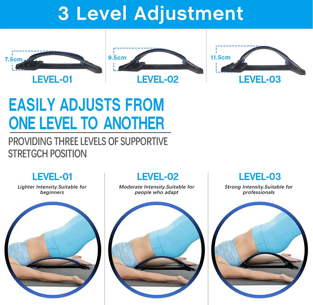 Magnetic Back Massage Muscle Relax Stretcher Posture Therapy Corrector Back Stretch Spine Stretcher Lumbar Support Pain Relief