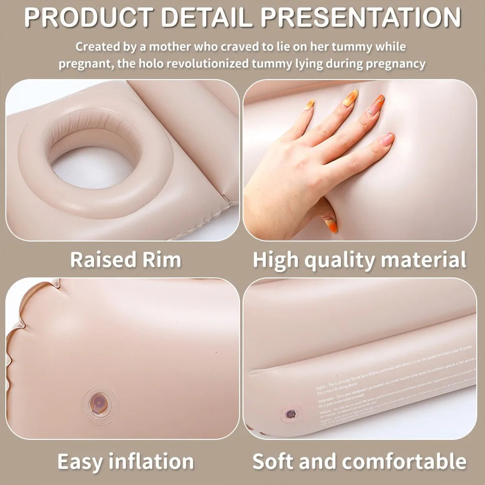 Inflatable Pregnancy Pool Float with Belly Hole Full-Body Maternity Airbed for Ultimate Comfort Pregnancy Float for Relaxing