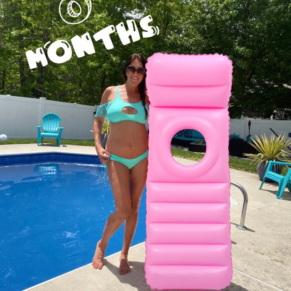 Inflatable Pregnancy Pool Float with Belly Hole Full-Body Maternity Airbed for Ultimate Comfort Pregnancy Float for Relaxing