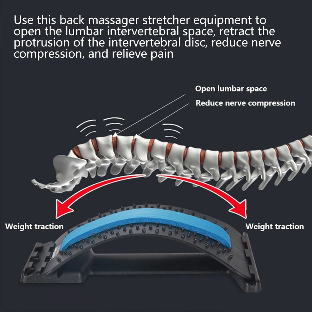 Magnetic Back Massage Muscle Relax Stretcher Posture Therapy Corrector Back Stretch Spine Stretcher Lumbar Support Pain Relief