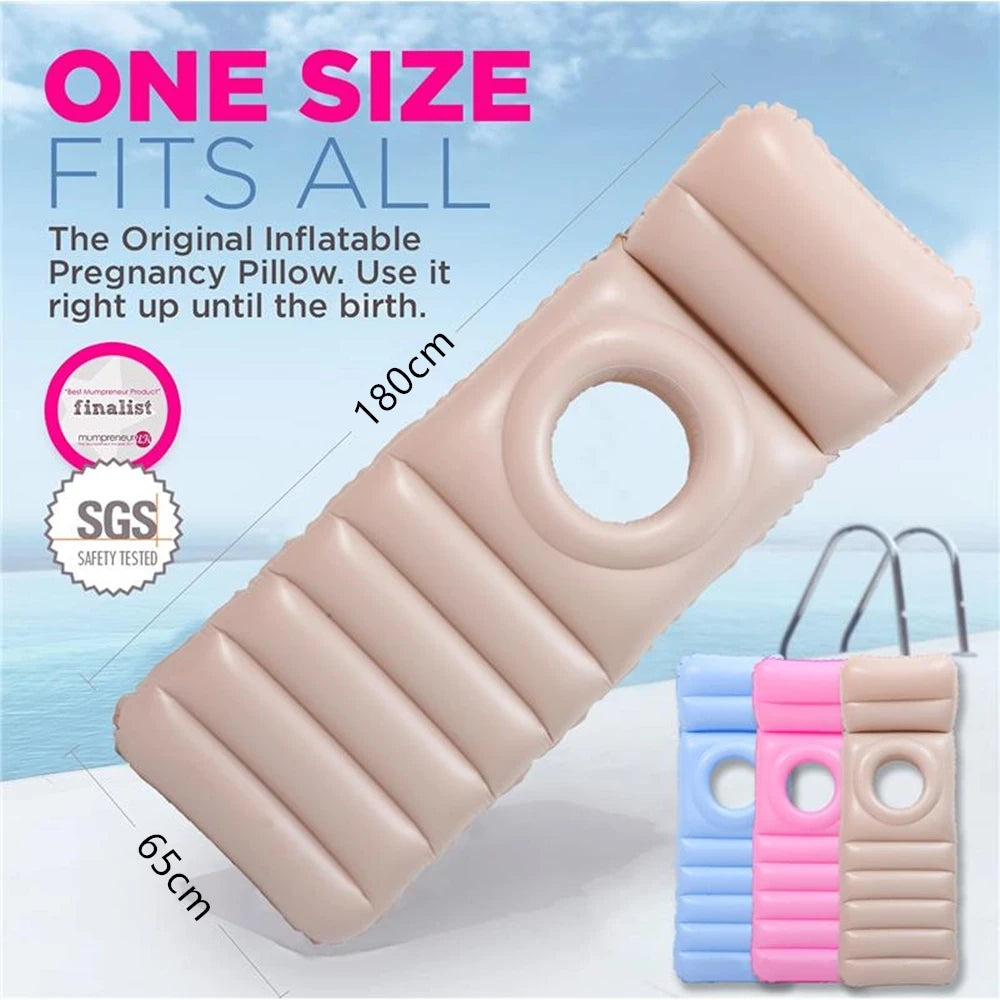 Inflatable Pregnancy Pool Float with Belly Hole Full-Body Maternity Airbed for Ultimate Comfort Pregnancy Float for Relaxing