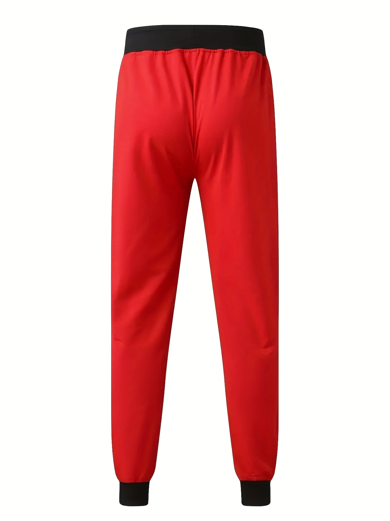 Men's Color Block Joggers - Casual, Loose Fit Pants with Stretch Waist and Drawstring for Year-Round Comfort and Fitness Activities